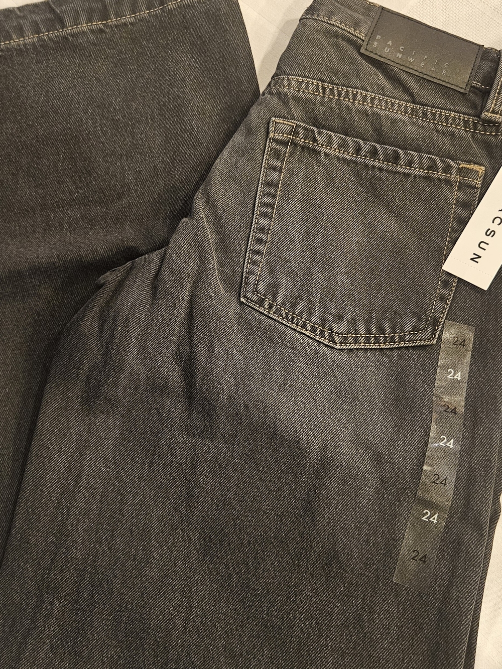 NWT PacSun Women's Size 24 Black Casey Low Rise Baggy Jeans